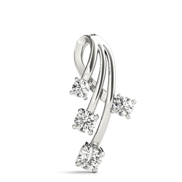 14K Gold Lab Diamond Journey Pendant
