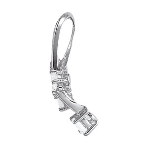 18K White Gold Diamond Journey Pendant