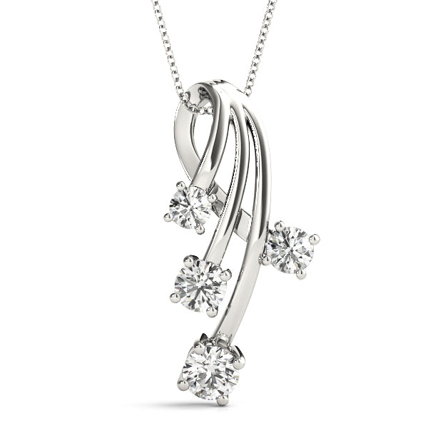 14K Gold Lab Diamond Journey Pendant