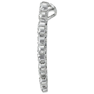 18K White Gold 1 CT Diamond Circle Pendant