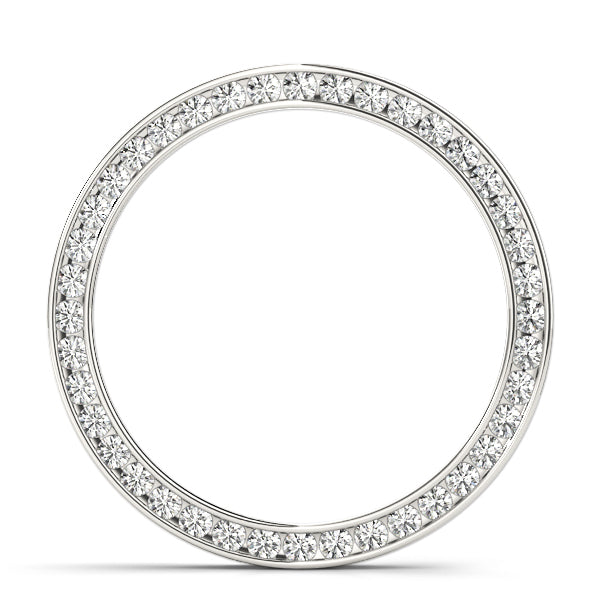 14K White Gold Diamond Circle Pendant