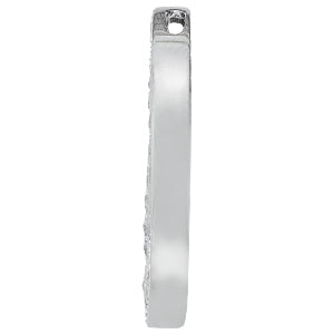Platinum White Diamond Circle Pendant