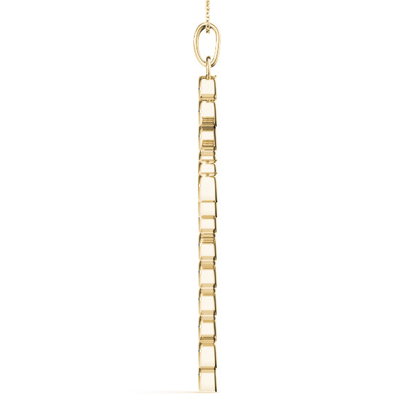 Yellow Gold Diamond Religious Cross Pendant