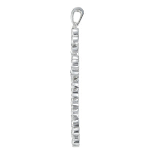 18K White Gold Diamond Religious Cross Pendant