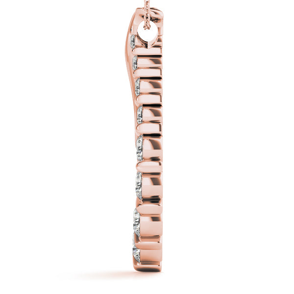 14K Rose Gold Diamond Journey Pendant