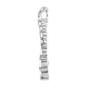 14K White Gold Lab Diamond Journey Pendant