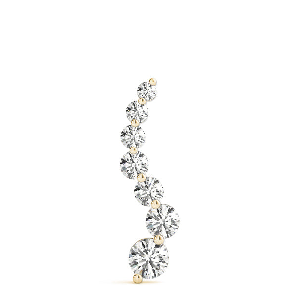 18K Yellow Gold Round Diamond Pendant