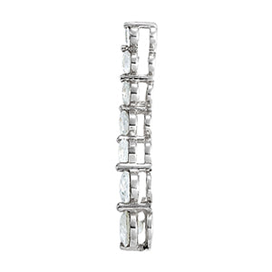 18K White Gold Diamond Journey Pendant