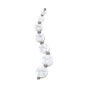 Platinum 1 CT Diamond Journey Pendant Necklace