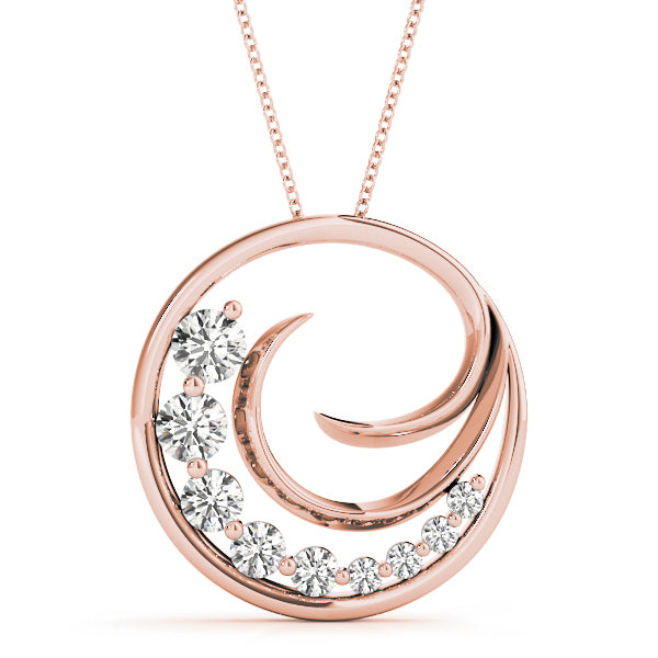 Rose Gold Lab Diamond Journey Pendant