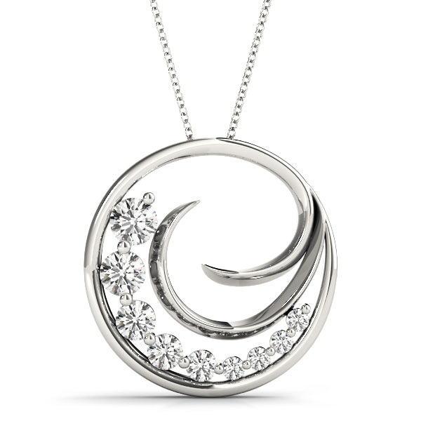 Platinum Diamond Journey Pendant