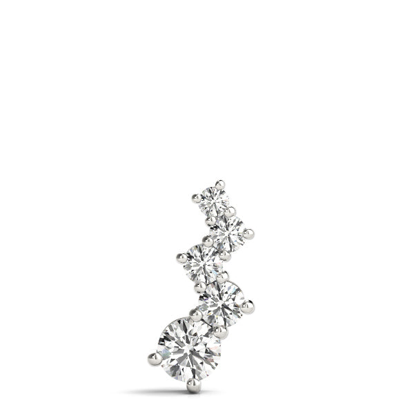 18K White Gold Lab Diamond Journey Pendant