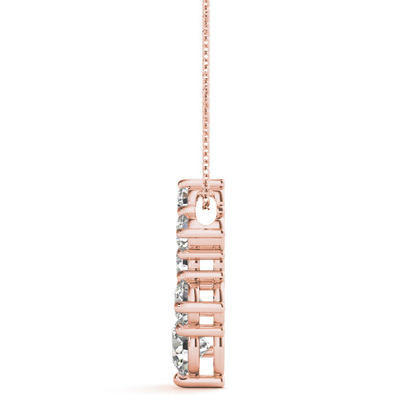 18K Rose Gold Diamond Journey Pendant