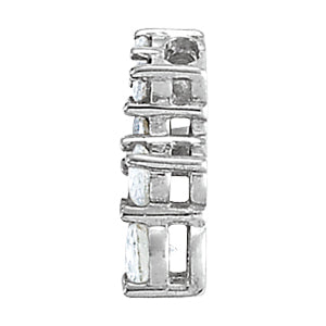 18K White Gold Lab Diamond Journey Pendant