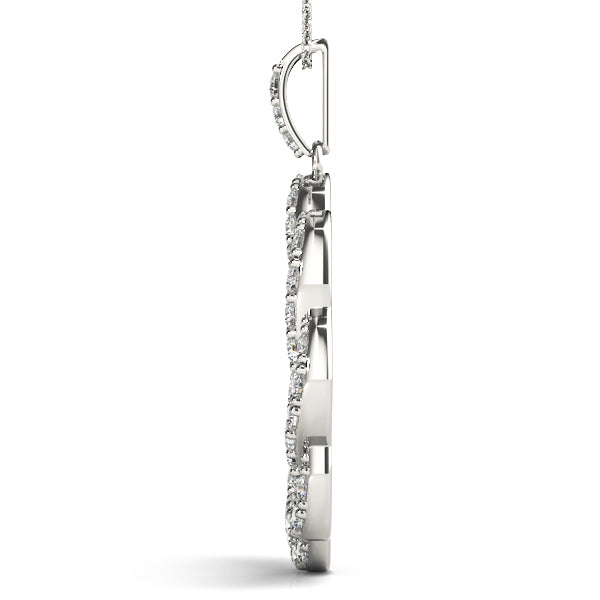 White Gold Lab Diamond Circle Pendant