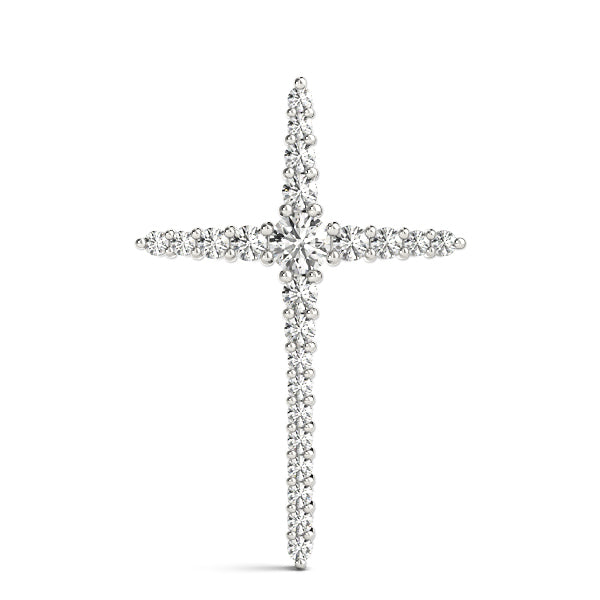 Platinum Diamond Religious Cross Pendant