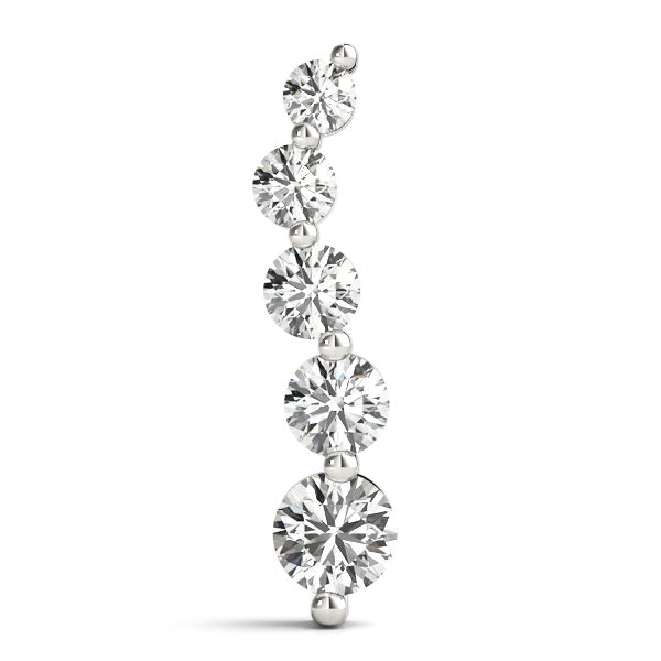 18K White Gold Lab Diamond Journey Pendant