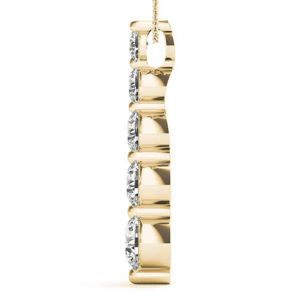 18K Yellow Gold Diamond Journey Pendant
