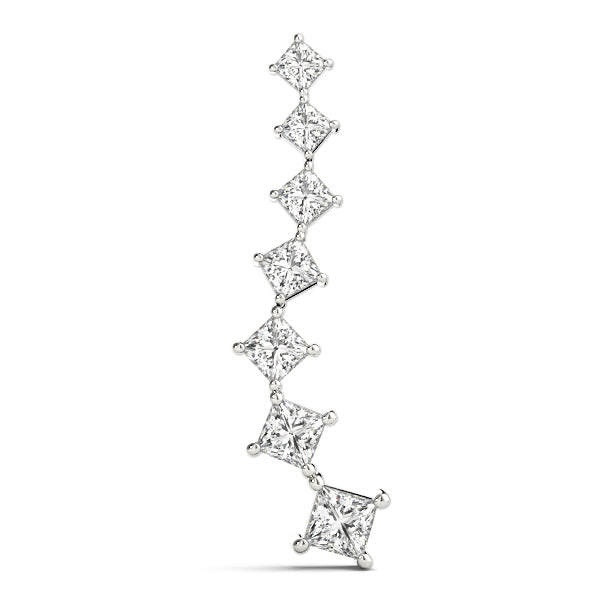 18K White Gold Lab Diamond Journey Pendant