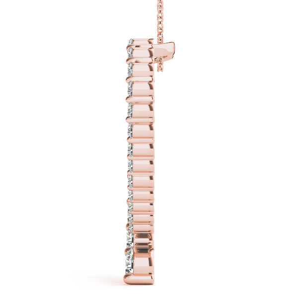 14K Rose Gold Diamond Journey Pendant