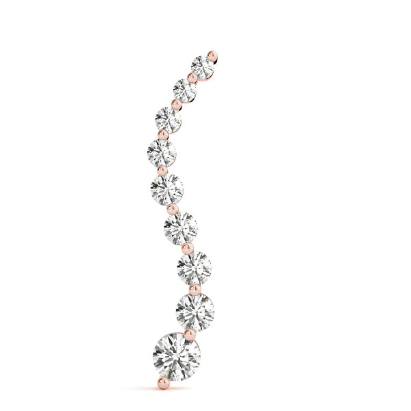 14K Rose Gold Diamond Journey Pendant