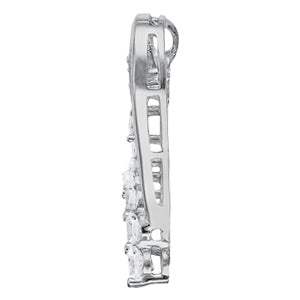 Platinum White Diamond Heart Pendant