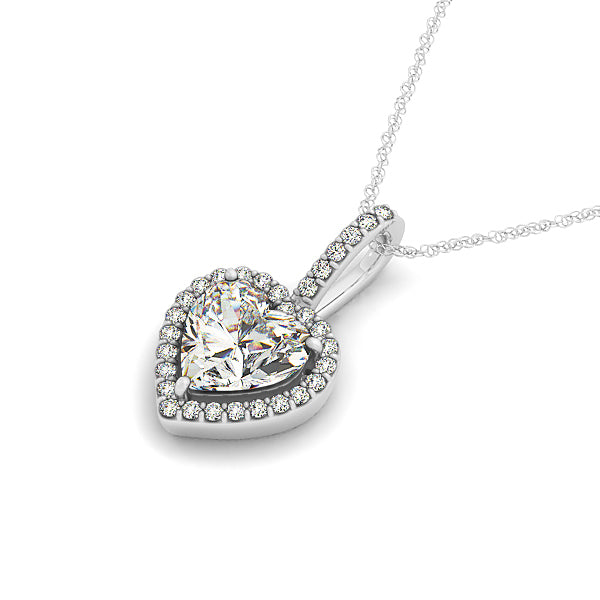 Multi-Diamond Round Pendant Necklace