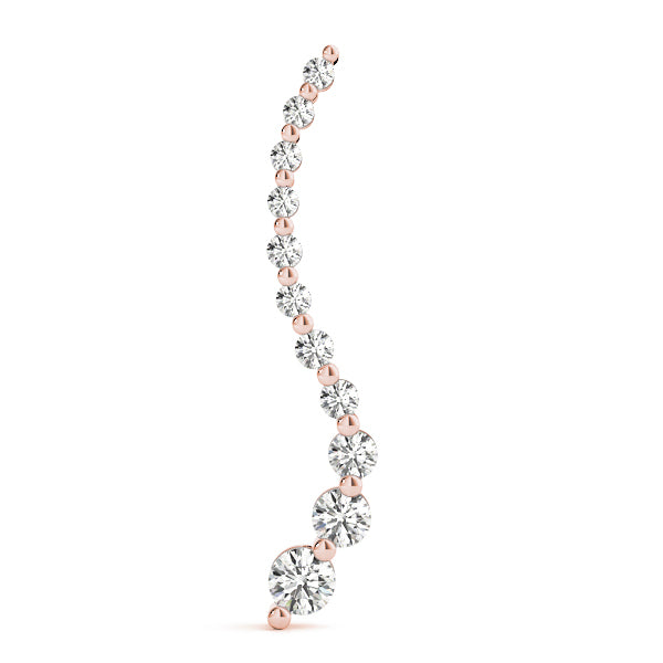 14K Rose Gold Lab Diamond Journey Pendant