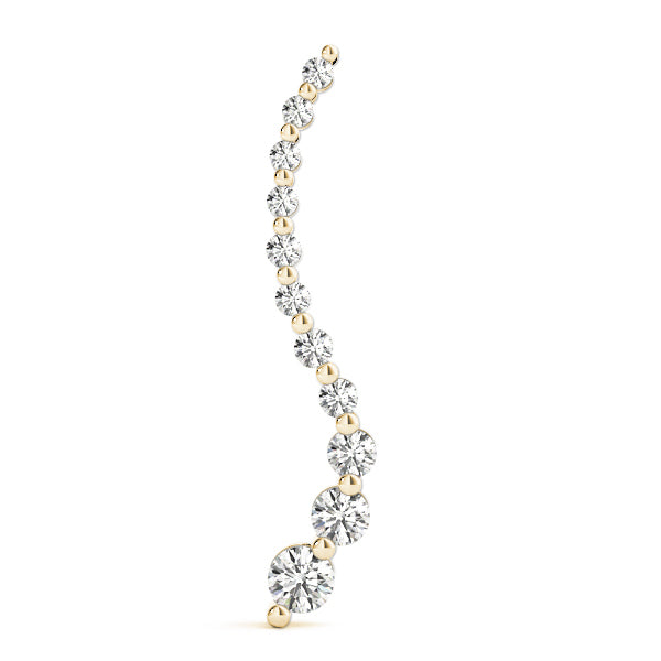 14K Yellow Gold Diamond Journey Pendant