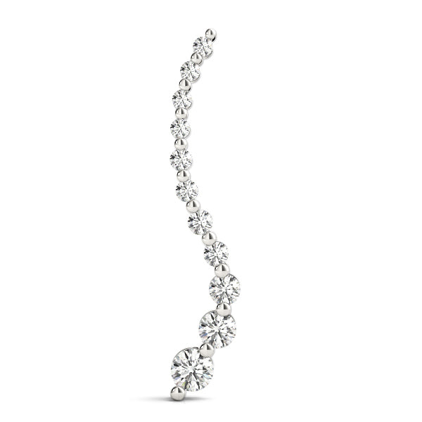 18K White Gold Lab Diamond Journey Pendant