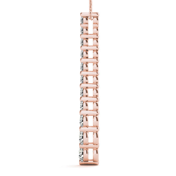14K Rose Gold Lab Diamond Journey Pendant