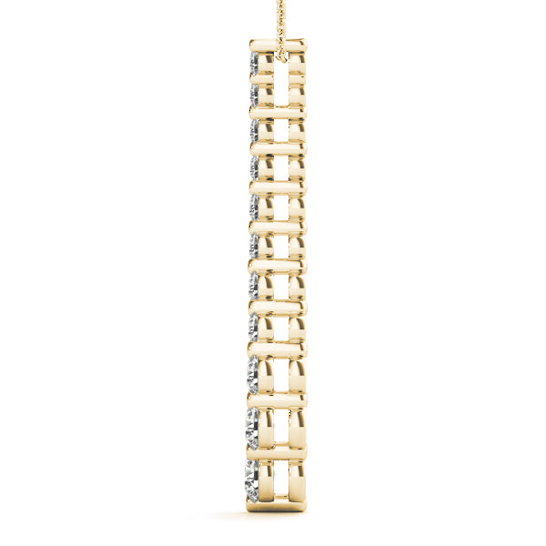 14K Yellow Gold Diamond Journey Pendant