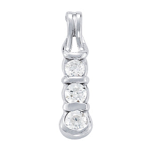 White Platinum Diamond Love Knot Pendant