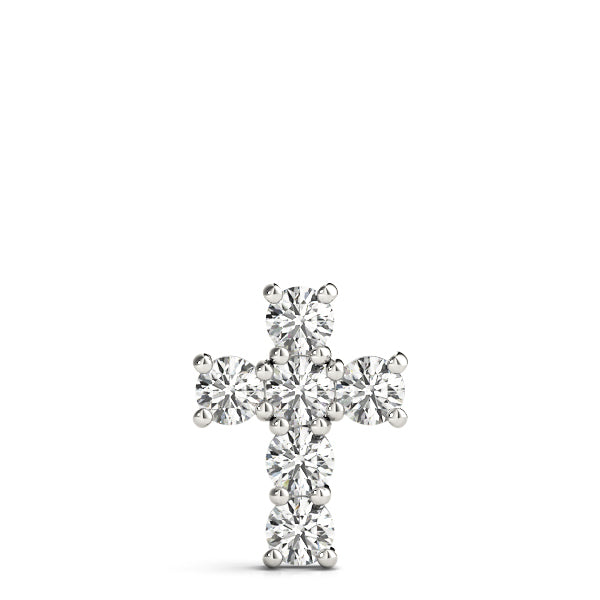 White Platinum Diamond Cross Pendant Jewelry