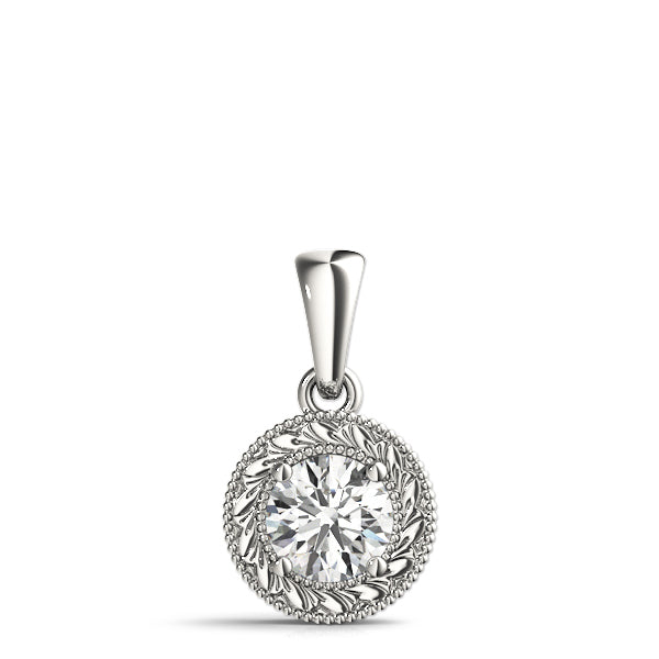 White Platinum 1.0ct Lab Diamond Pendant