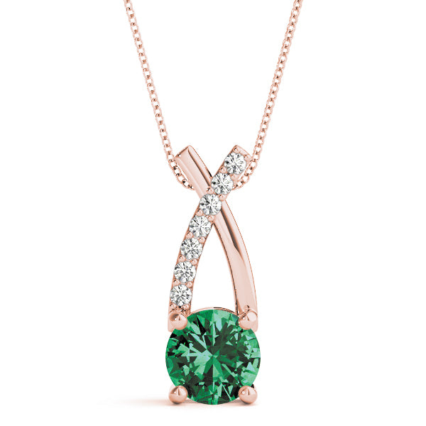 Rose Gold Lab Diamond Cluster Pendant