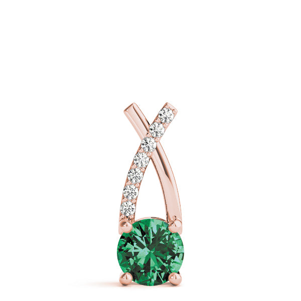 Rose Gold Lab Diamond Cluster Pendant