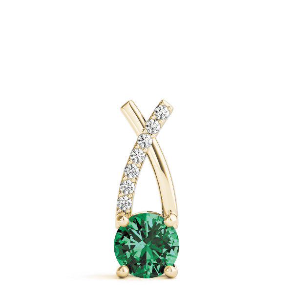 18K Yellow Gold Lab Diamond Pendant