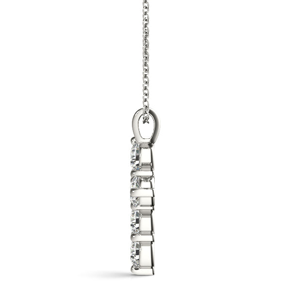 Lab Diamond Cross Pendant Necklace