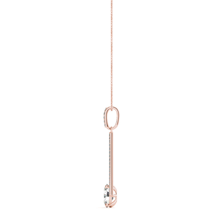 Rose Gold Lab Diamond Oval Pendant