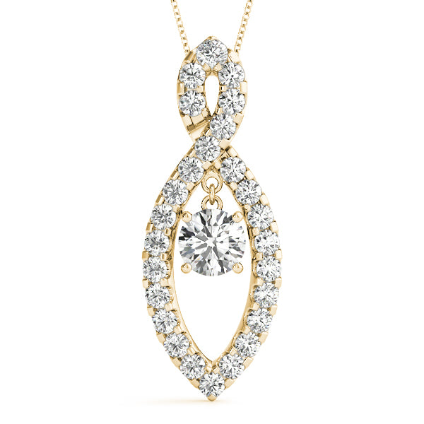 18K Yellow Gold Lab Diamond Pendant