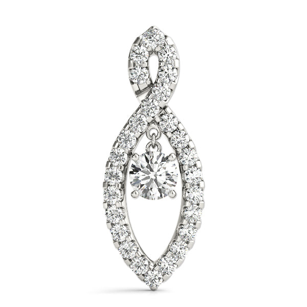 Platinum White Diamond Fashion Pendant