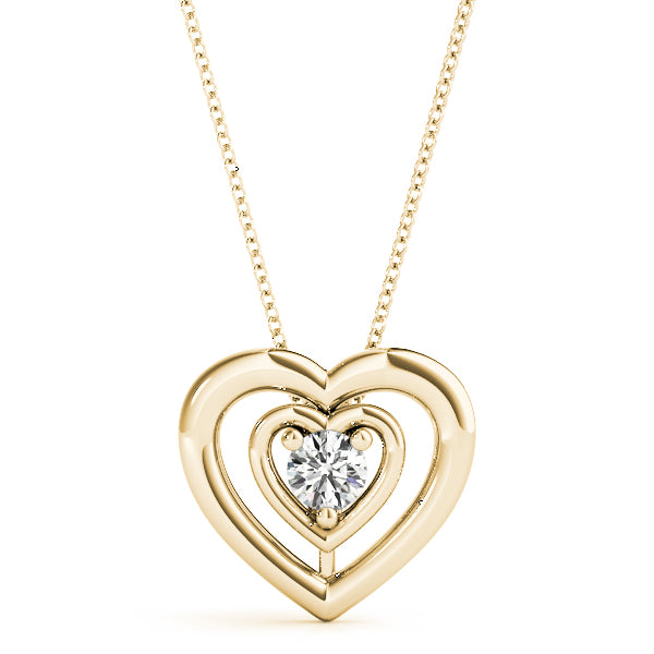 14K Yellow Gold 0.5CT Lab Diamond Pendant
