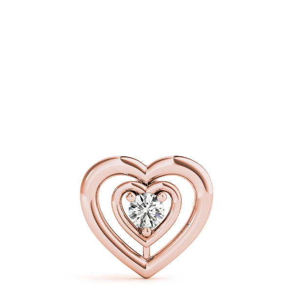 18K Rose Gold 0.5CT Lab Diamond Pendant