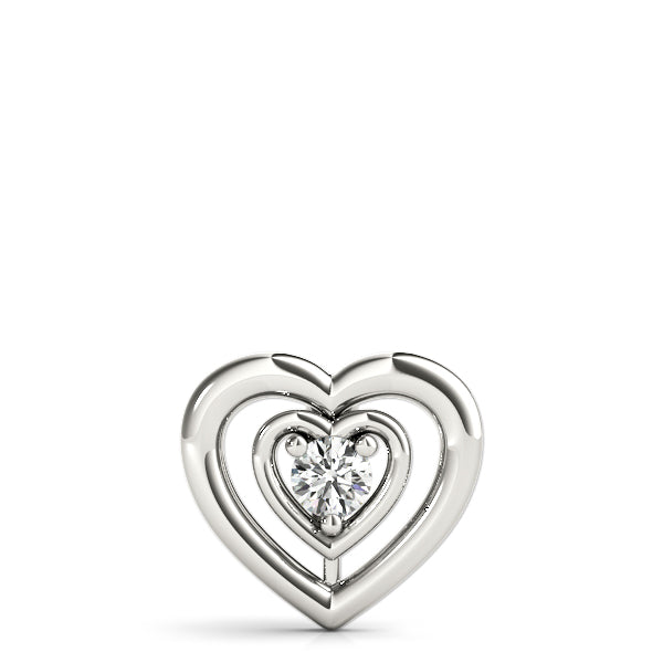 0.5CT Lab Diamond 14K White Gold Pendant