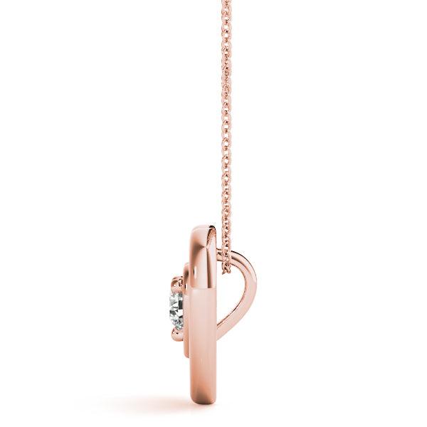 14K Rose Gold 0.5CT Lab Diamond Pendant