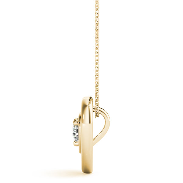 14K Yellow Gold 0.5CT Lab Diamond Pendant