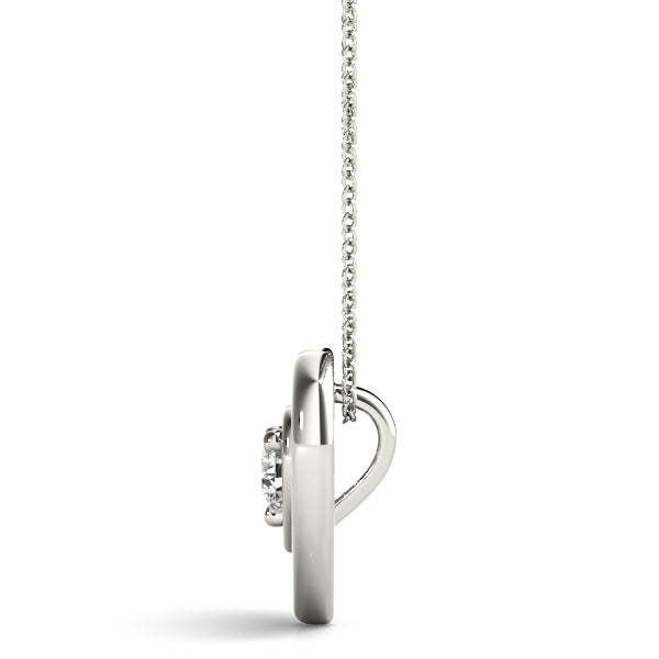 0.5CT Lab Diamond 14K White Gold Pendant