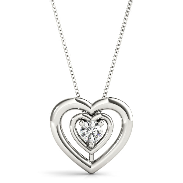 0.5CT Lab Diamond 18K White Gold Pendant