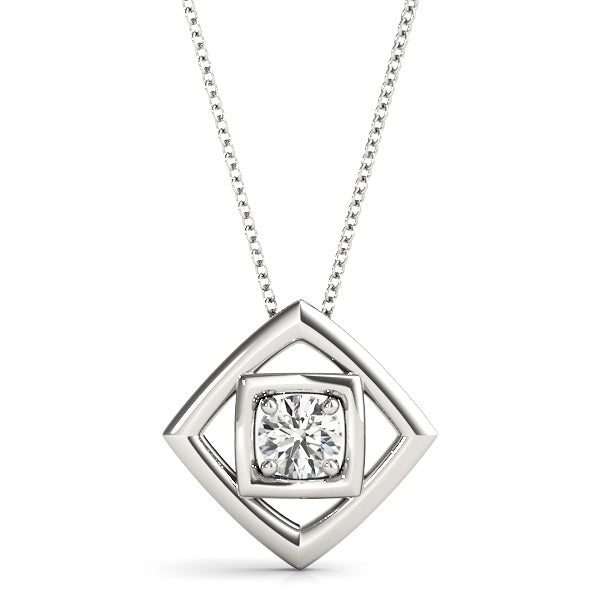 18K White Gold 0.35CT Lab Diamond Pendant